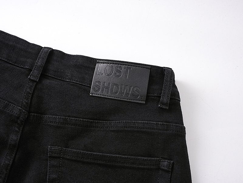 LOSTSHDWS Black Flared Jeans with Floral Embroidery ¡ª detail