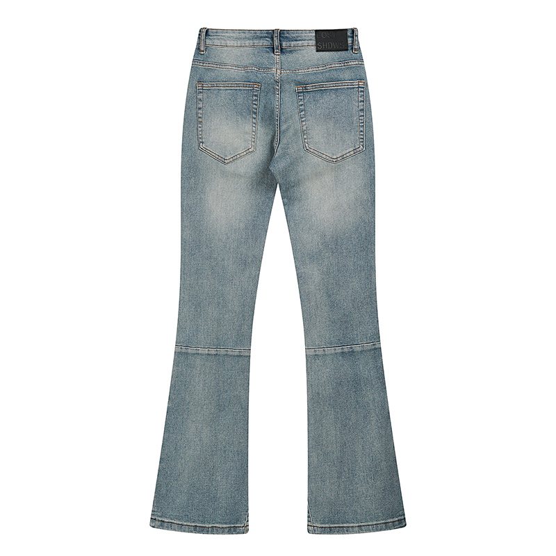 LOSTSHDWS Light Blue Daisy Applique Flared Jeans ¡ª back