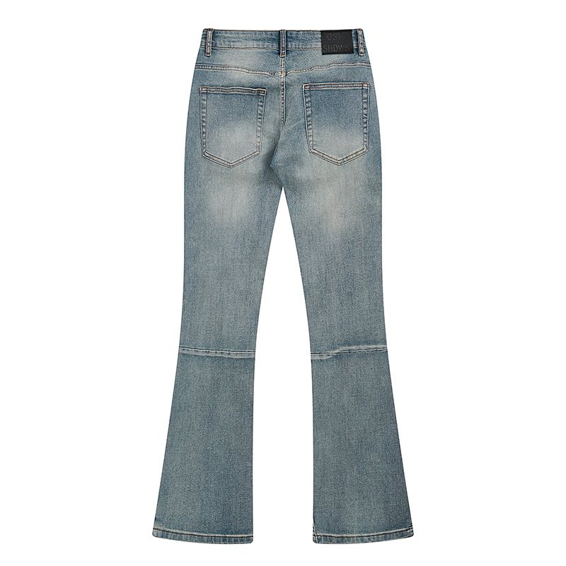 LOSTSHDWS Light Blue Flower Applique Flared Jeans ¡ª back