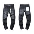Purple Brand Black Distressed Paint-Splatter Jeans ¡ª hero