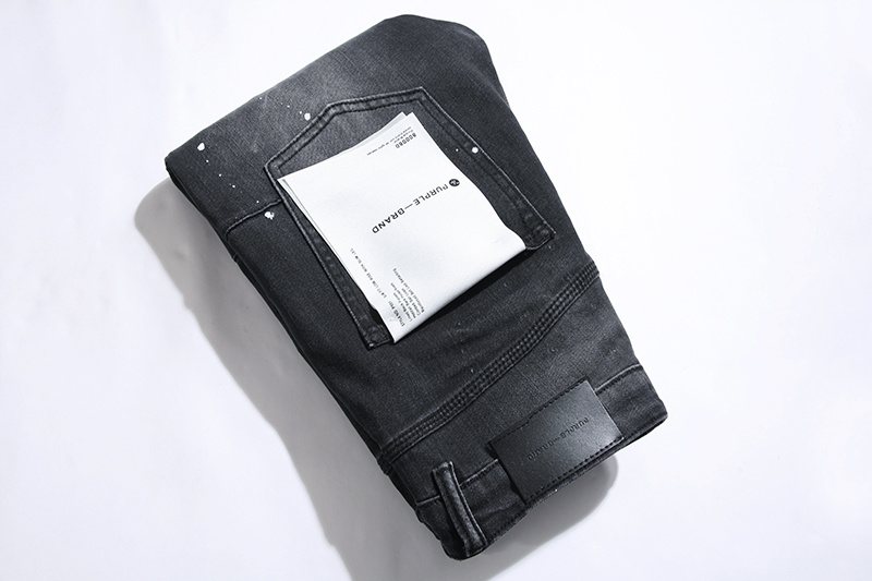 Purple Brand Black Paint Splatter Distressed Jeans ¡ª context