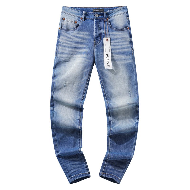Purple Brand Blue Washed Denim Jeans ¡ª front
