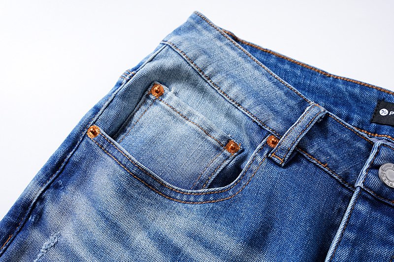 Purple Brand Blue Washed Denim Jeans ¡ª detail