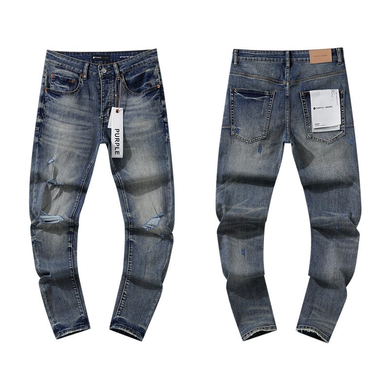 Purple Brand Blue Distressed Ripped Knee Jeans ¡ª hero