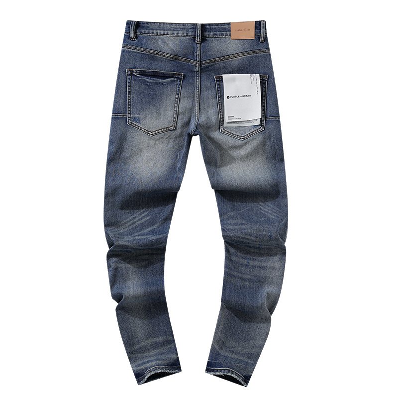 Purple Brand Blue Distressed Denim Jeans ¡ª back