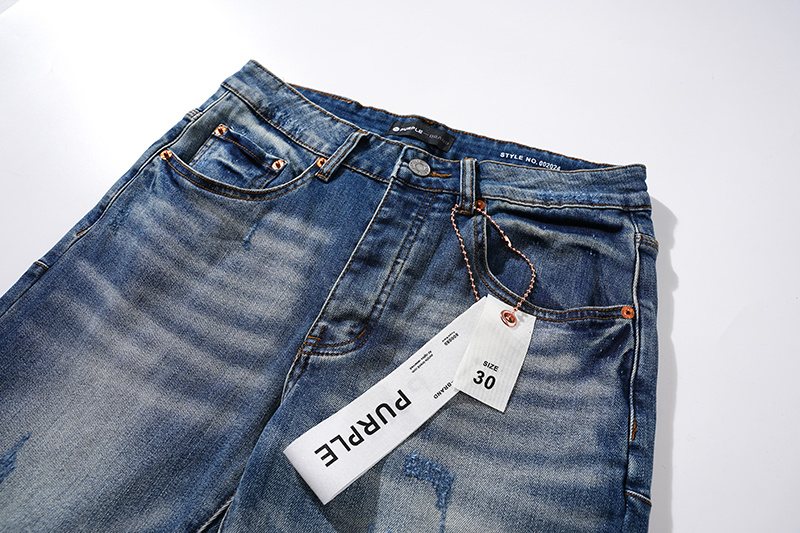 Purple Brand Blue Distressed Denim Jeans ¡ª detail