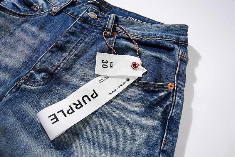 Purple Brand Blue Distressed Denim Jeans ¡ª detail