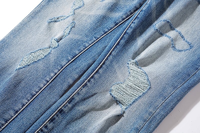 Purple Brand Blue Distressed Washed Denim Jeans ¡ª detail