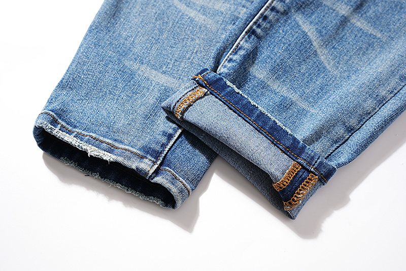 Purple Brand Blue Distressed Washed Denim Jeans ¡ª detail