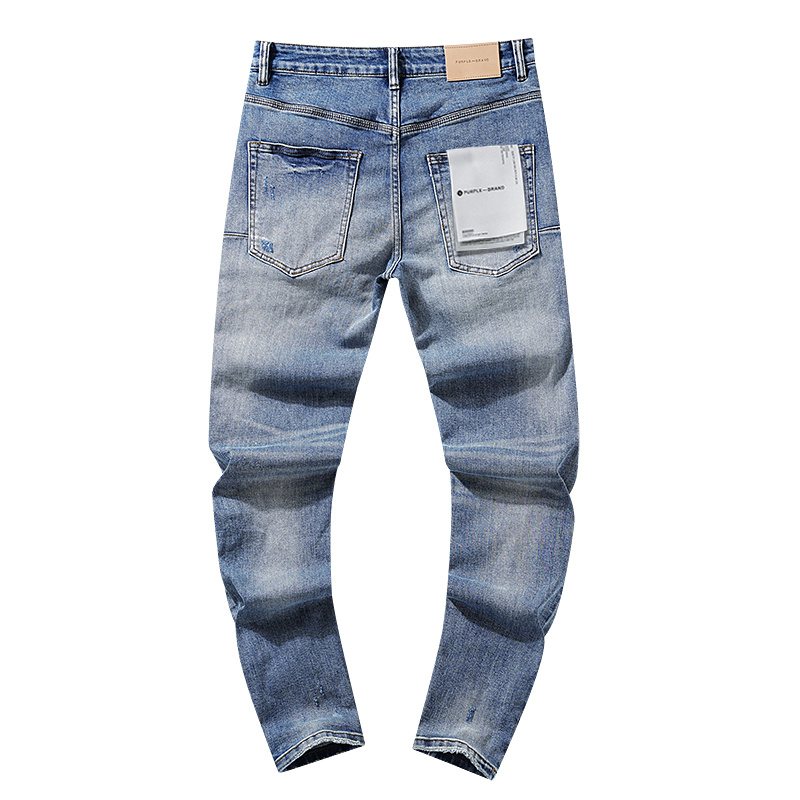 Purple Brand Blue Distressed Washed Denim Jeans ¡ª back