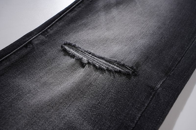 Purple Brand Washed Black Distressed Jeans ¡ª detail