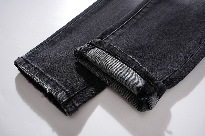 Purple Brand Washed Black Distressed Jeans ¡ª detail