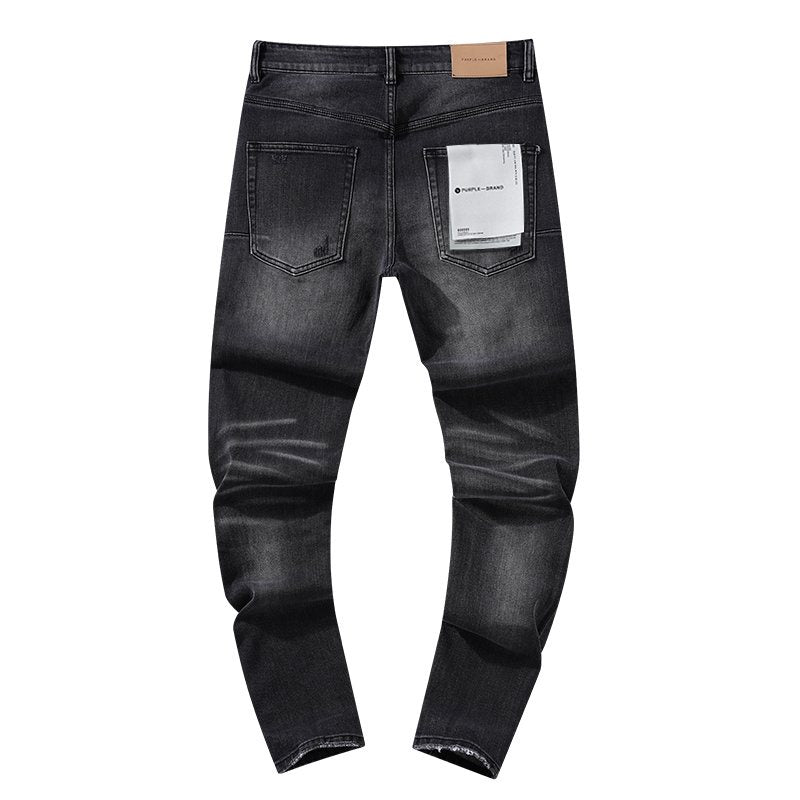 Purple Brand Washed Black Distressed Jeans ¡ª back