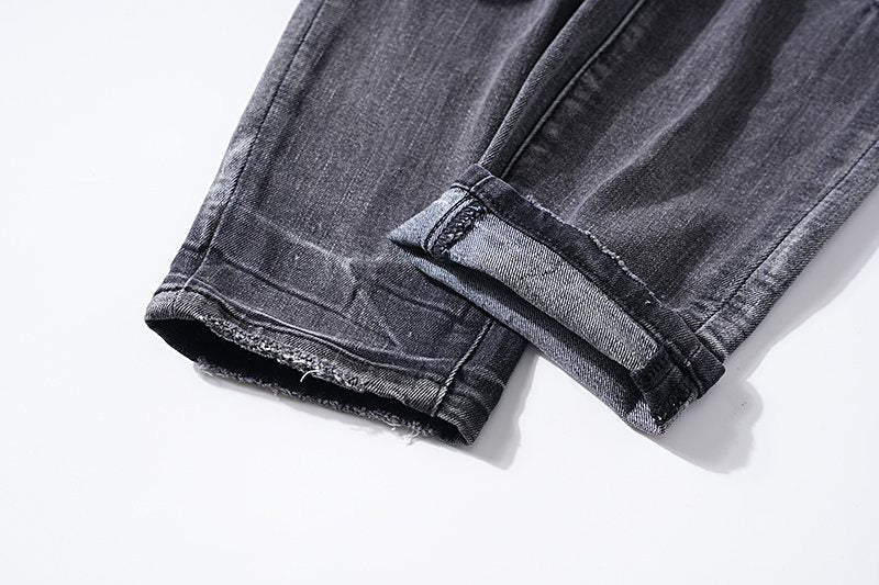 Purple Brand Gray Distressed Jeans ¡ª detail