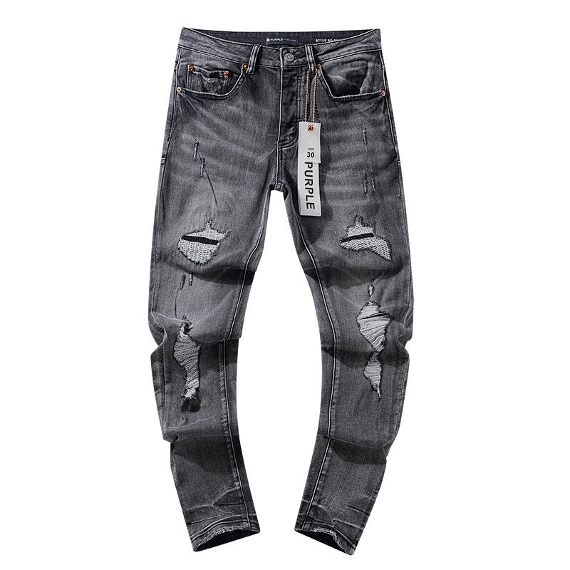 Purple Brand Gray Distressed Jeans ¡ª hero