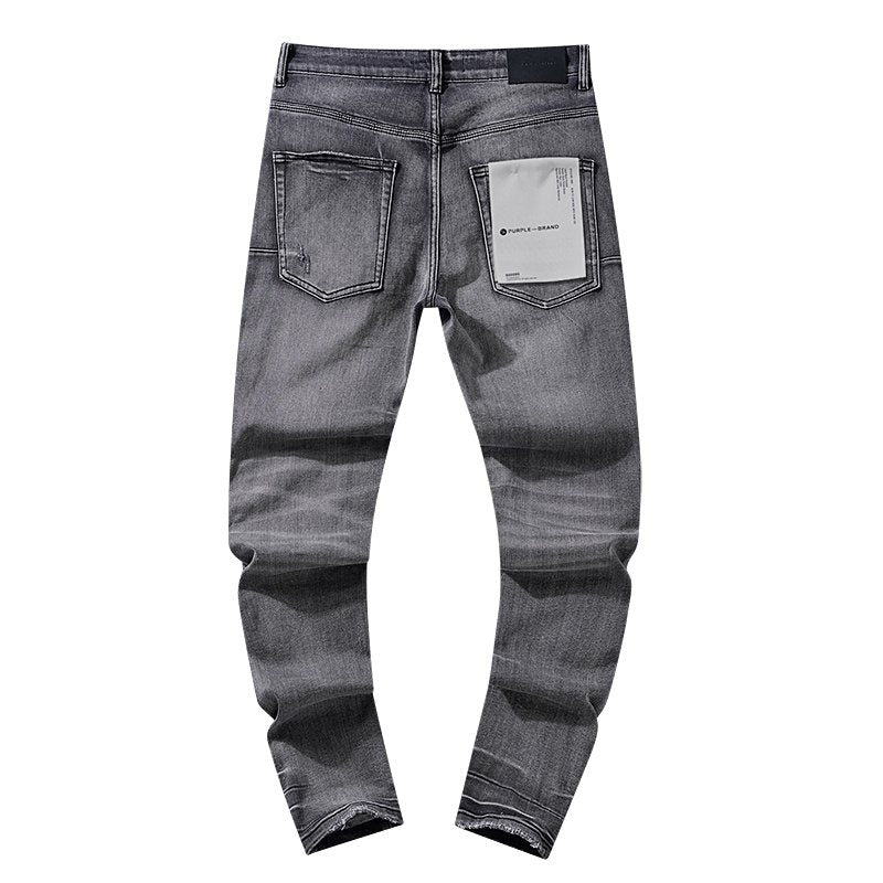 Purple Brand Gray Distressed Jeans ¡ª back