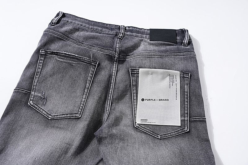Purple Brand Gray Distressed Jeans ¡ª detail