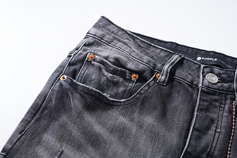 Purple Brand Gray Distressed Jeans ¡ª detail