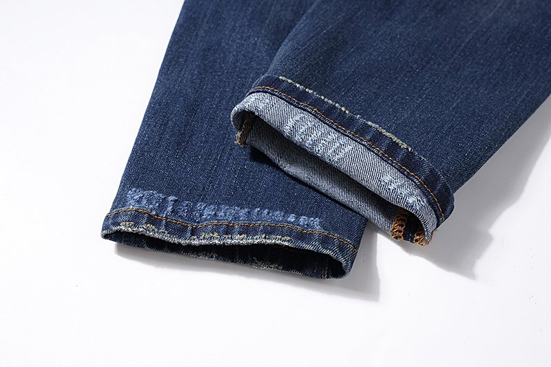 Purple Brand Blue Distressed Paneled Jeans ¡ª detail