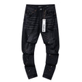 Purple Brand Paint Splatter Distressed Black Jeans ¡ª hero