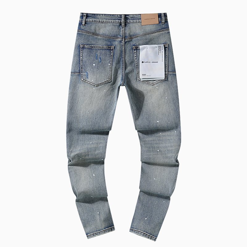 Purple Brand Paint Splatter Distressed Jeans ¡ª back