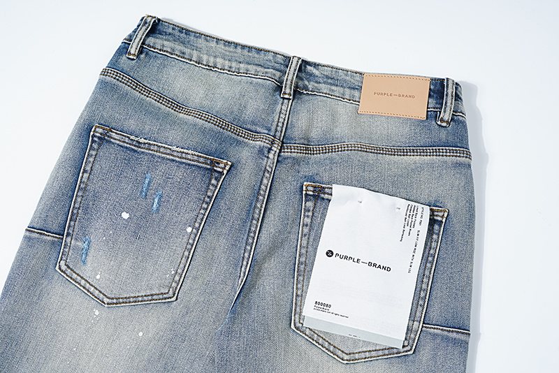 Purple Brand Paint Splatter Distressed Jeans ¡ª detail