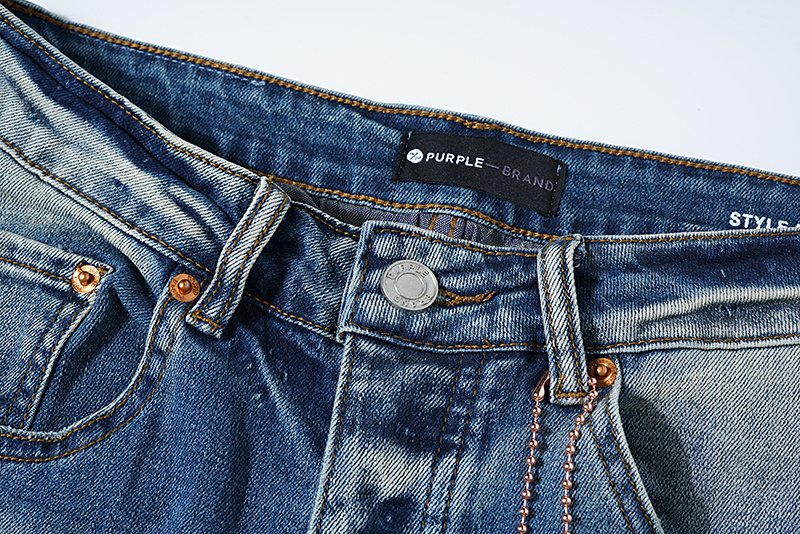 Purple Brand Paint Splatter Distressed Jeans ¡ª detail