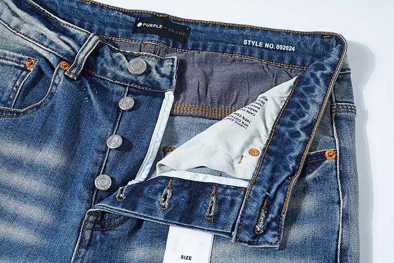 Purple Brand Paint Splatter Distressed Jeans ¡ª detail