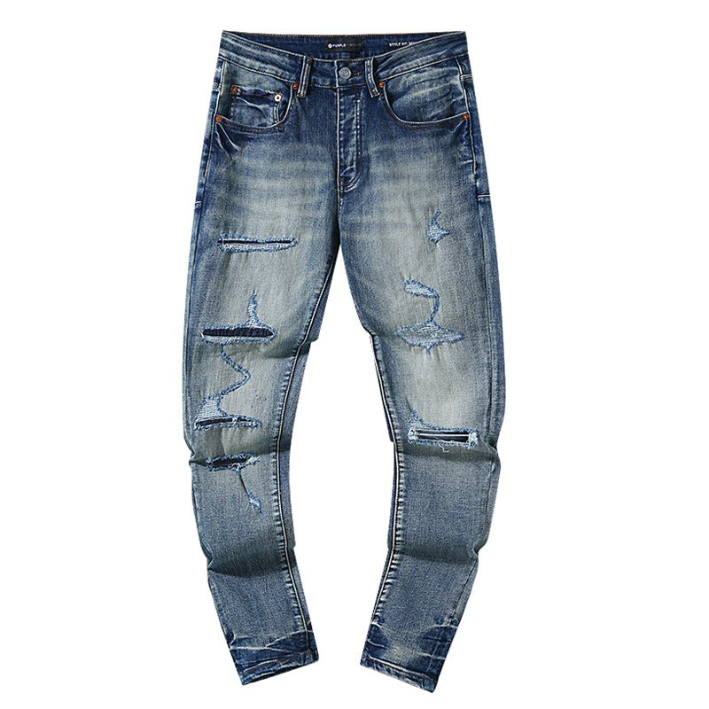Purple Brand Washed Distressed Blue Jeans ¡ª hero