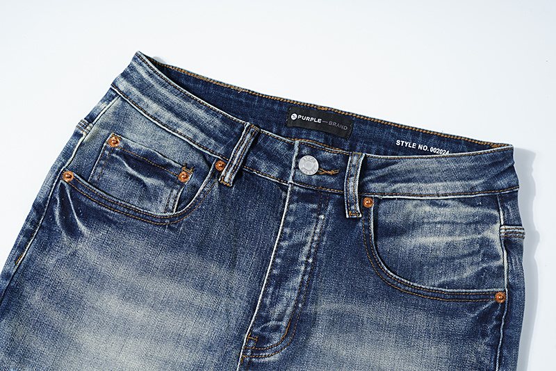 Purple Brand Washed Distressed Blue Jeans ¡ª detail
