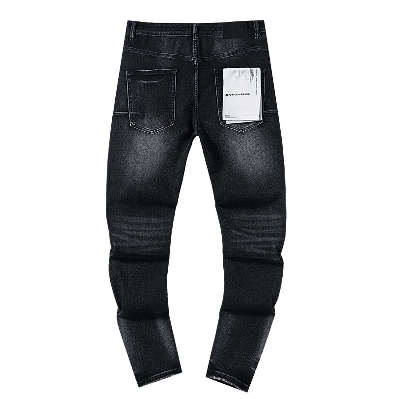 Purple Brand Black Washed Distressed Jeans ¡ª back