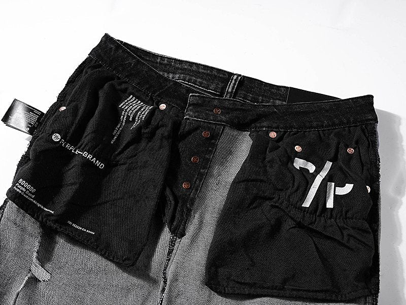Purple Brand Black Washed Distressed Jeans ¡ª context