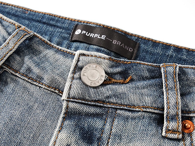Purple Brand Distressed Paint Splatter Stacked Jeans ¡ª detail