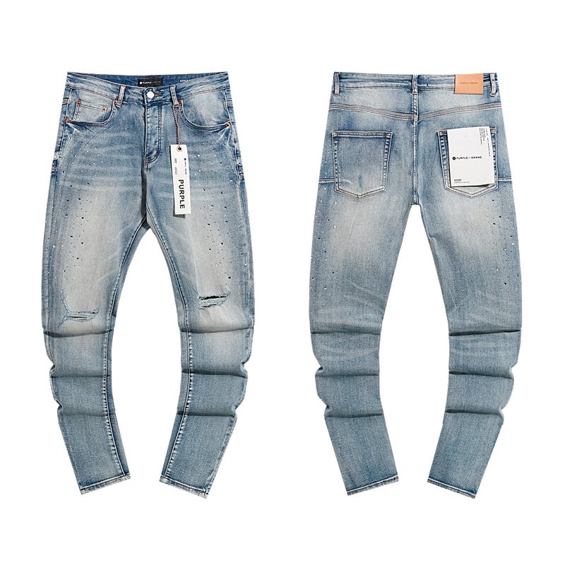 Purple Brand Light Blue Distressed Skinny Jeans ¡ª hero
