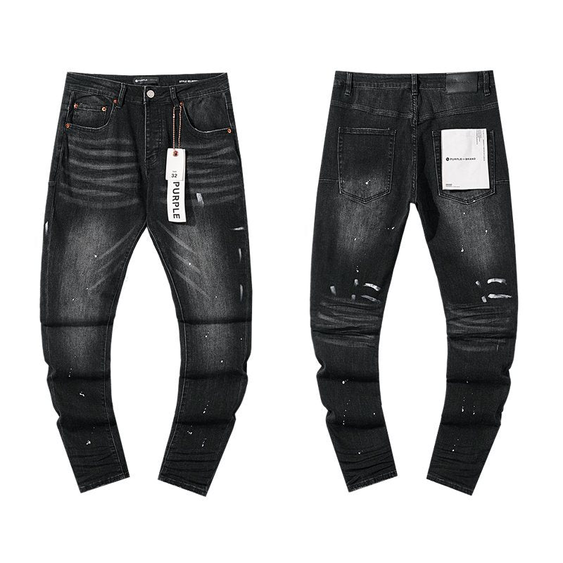 Purple Brand Black Washed Distressed Jeans ¡ª hero