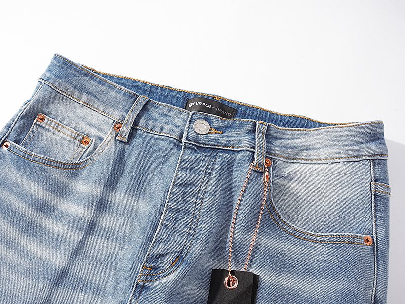 Purple Brand Star Embellished Light Blue Flared Jeans ¡ª detail