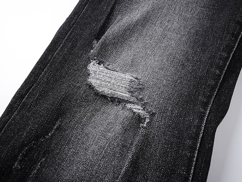 Purple Brand Black Washed Flare Jeans ¡ª detail