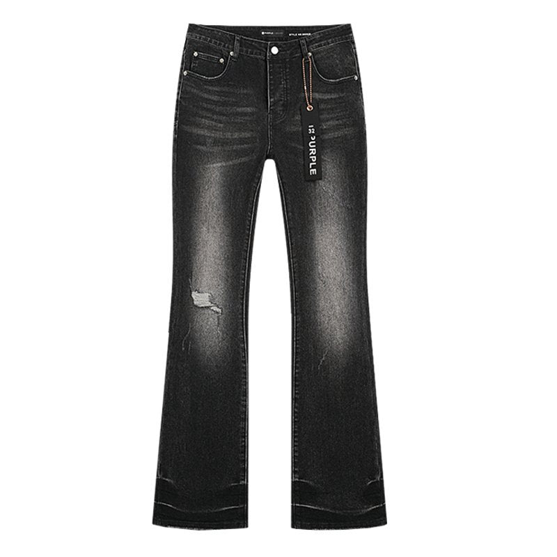 Purple Brand Black Washed Flare Jeans ¡ª hero