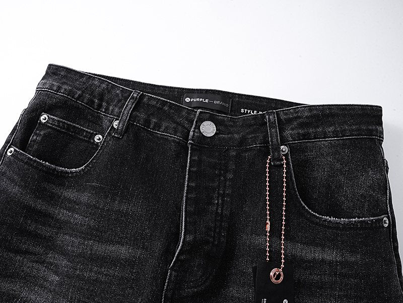 Purple Brand Black Washed Flare Jeans ¡ª detail