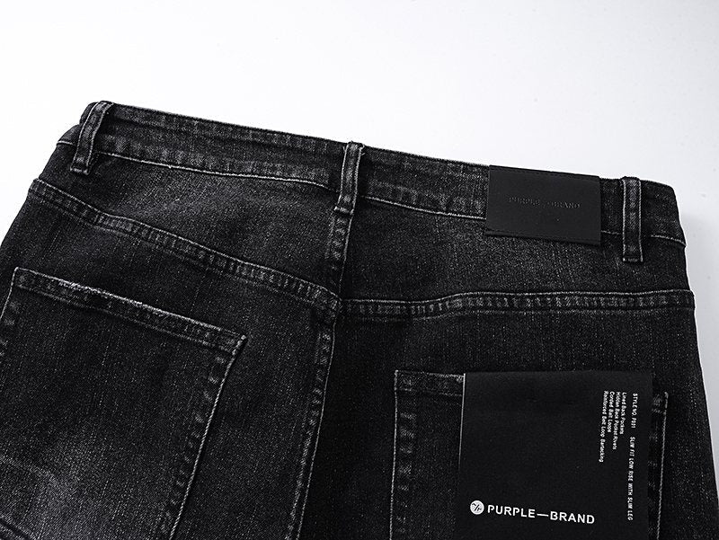 Purple Brand Black Washed Flare Jeans ¡ª detail