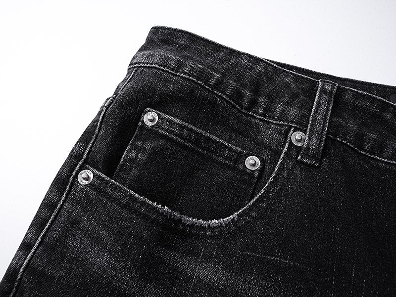 Purple Brand Black Washed Flare Jeans ¡ª detail