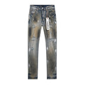 Purple Brand Washed Blue Paint Splatter Distressed Jeans ¡ª front