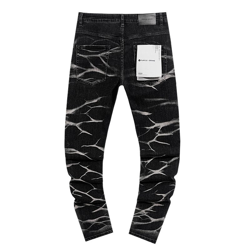 Purple Brand Black Washed Distressed Jeans ¡ª back