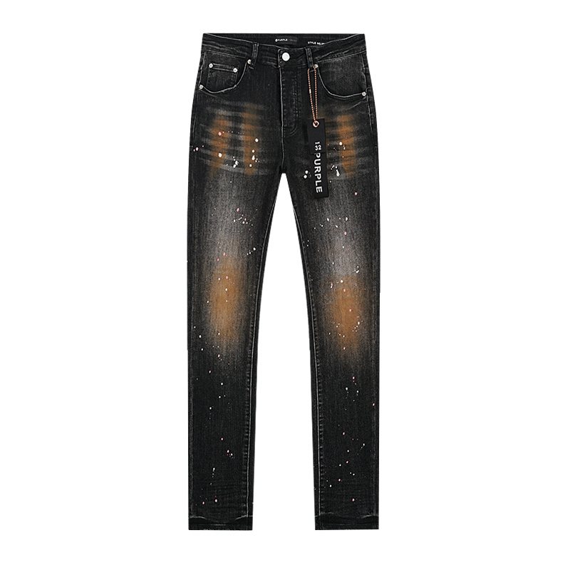 Purple Brand Distressed Paint-Splatter Jeans ¡ª hero