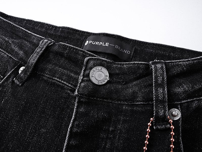 Purple Brand Distressed Paint-Splatter Jeans ¡ª detail
