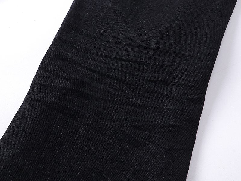 Purple Brand Black Distressed Slim Jeans ¡ª detail