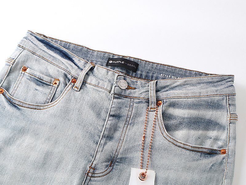 Purple Brand Light Blue Washed Denim Jeans ¡ª detail