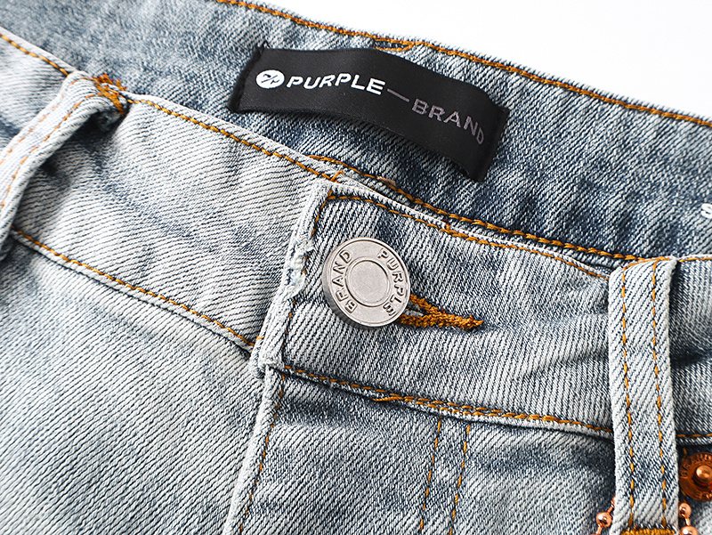 Purple Brand Light Blue Washed Denim Jeans ¡ª detail