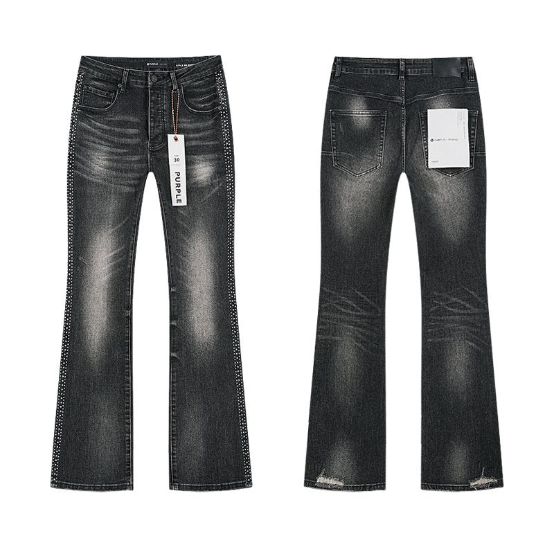 Purple Brand Studded Side-Trim Washed Jeans ¡ª hero