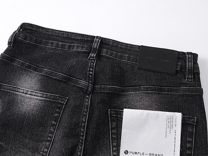 Purple Brand Studded Side-Trim Washed Jeans ¡ª detail